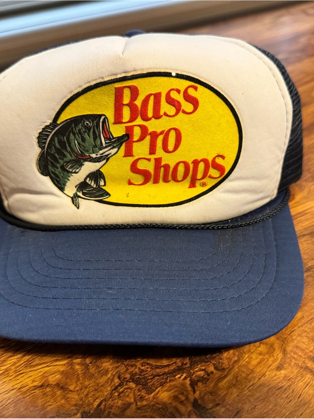 Vintage Bass Pro Shops Blue and White Trucker Hat - Bass Pro Shops Logo